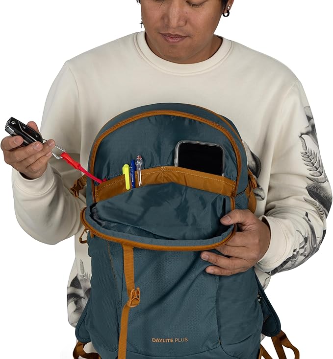 Osprey Daylite Plus Commuter Backpack - Everyday Pack with Laptop Sleeve, Bottle Pockets, and Extra Storage, Torrent Blue