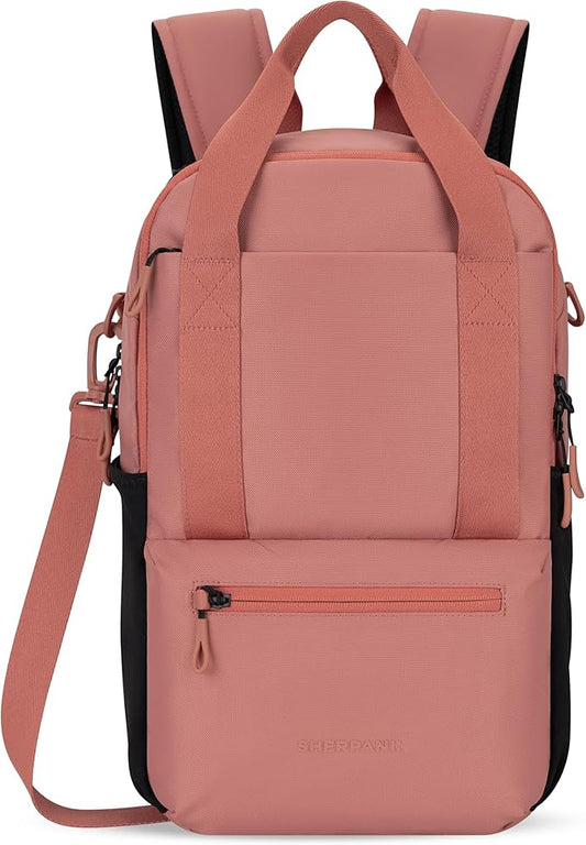 Sherpani Camden, Convertible Backpack, 3 in 1 Tote Bag, 18L Travel Backpack, Crossbody Bag, Cross Body Purse, Travel Gifts, RFID Protection, Fits 13” Laptop (Desert)