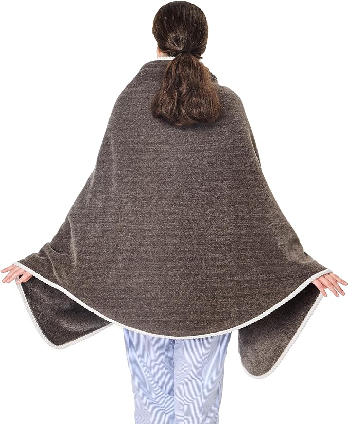 XING YE CHUAN Fleece Wearable Blanket, Comfy Poncho Throw with Buttons, Plush Sleeveless Blankets, for Women Cape Wrap Cover…