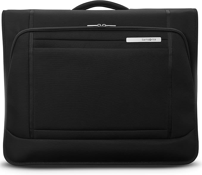 Samsonite UpLIFT 23” Bifold Garment Bag - Includes Wet Pocket and StackIt Strap™ Bi-Fold Bar To Prevent Creases - Tri-Fold Bar Option For Longer Items - Designed For Ultra Light Travel - Black