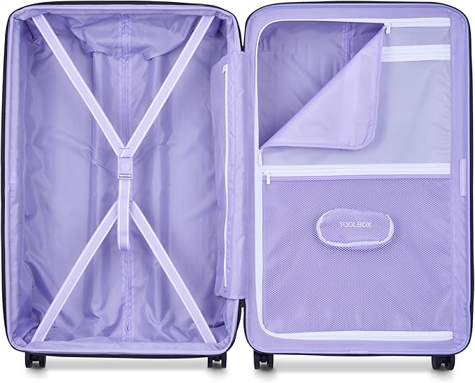florence by mills Spin Me Away Hardside Expandable Luggage with Spinner Wheels, Lavender, 2 Piece Set (20/29)