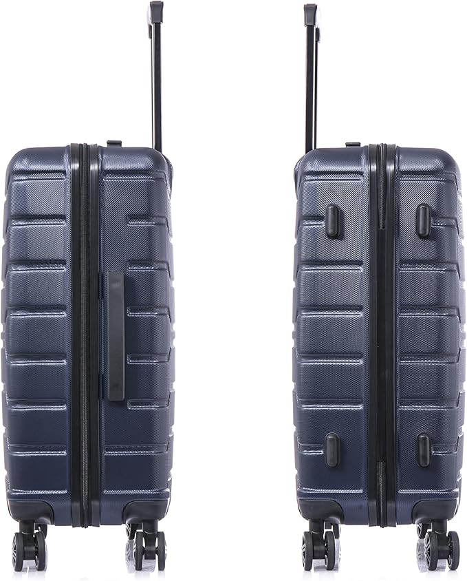 InUSA TREND Luggage with Spinner Wheels | Durable Lightweight Hardshell SuitcaseTravel sets with Handle and Trolley | (20in 24in 28in) 3 Piece Set | Blue
