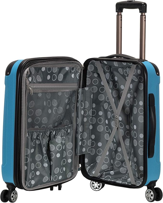 Rockland London Hardside Spinner Wheel Luggage, Turquoise, 3-Piece Set (20/24/28)