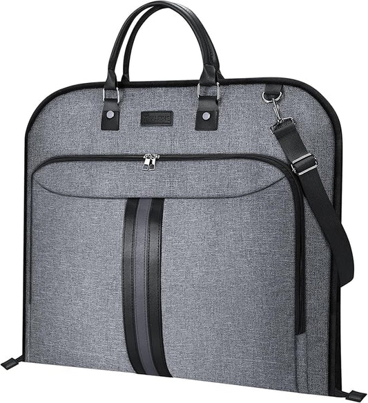 BALEINE Travel Garment Bag, Travel Suit Bag for Men, 42'' Waterproof Carry on Garment Bags for Hanging Clothes, Garment Duffel Bag for Travel Business (Grey)