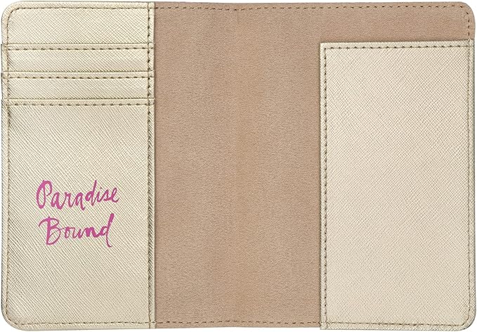 Lilly Pulitzer Vegan Leather Passport Holder, Cute Passport Cover, Travel Wallet with Credit Card Slots, Lil Earned Stripes