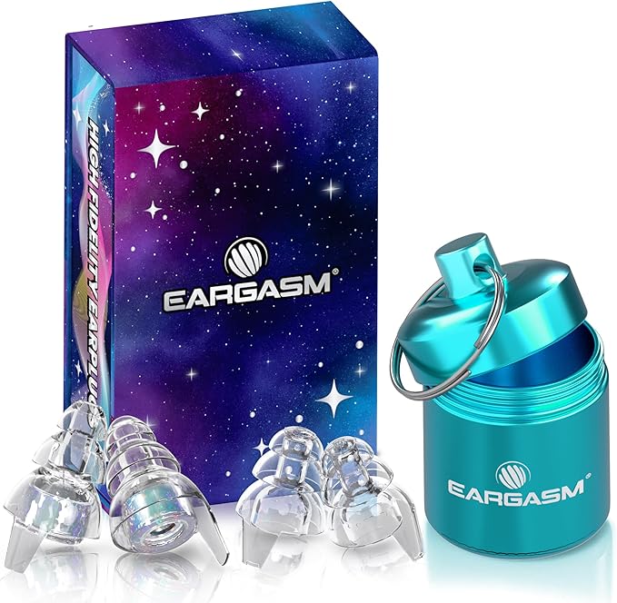 Eargasm High Fidelity Supernova Iridescent Earplugs for Concerts, Festivals, Musicians, Night-Life, Motorcycle Hearing Protection - Reusable Ear Plugs for High Fidelity Noise Reduction up to 21 dB