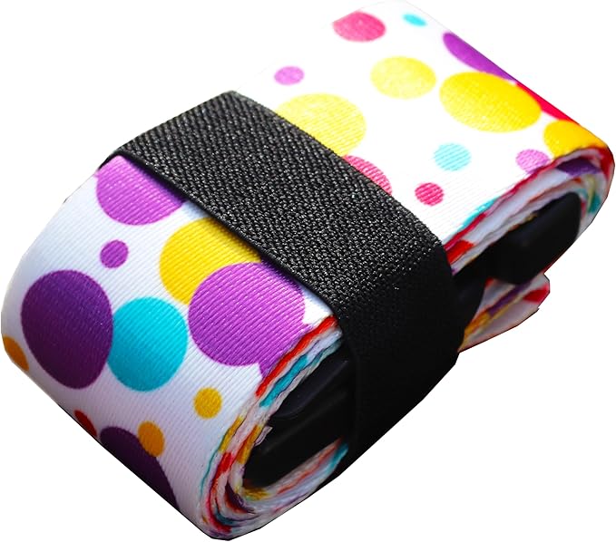 Luggage Straps for Suitcases TSA Approved Easy Pack Organized Suitcase Strap, Luggage Strap, Luggage Belt Strap, Bag Straps for Luggage. Buckle Straps Travel Accessories (Colorful Dot)