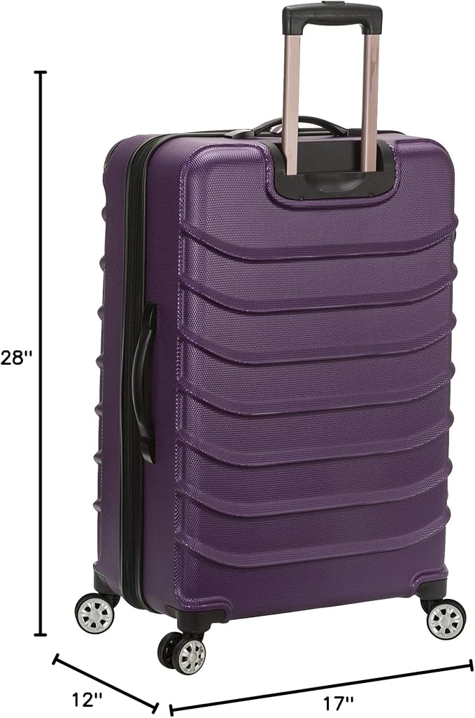 Rockland Speciale Hardside 2-Piece Expandable Spinner Luggage Set, Purple, 2-Piece Set (20/28) (F230-PURPLE)