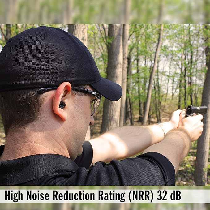 Mack's Covert Ops Soft Foam Shooting Ear Plugs, 50 Pair - 32 dB High NRR, 37dB SNR - Comfortable Earplugs for Hunting, Tactical, Target, Skeet and Trap Shooting