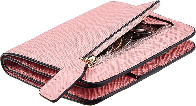 Toughergun Women’s Small Slim Leather Wallet with RFID Protection, Compact Bifold Mini Purse with Clear ID Window