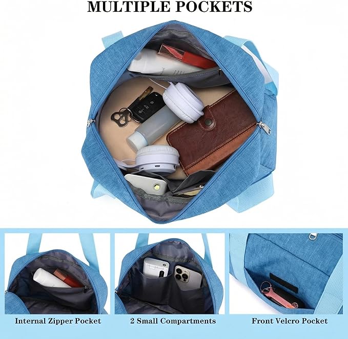 Mini Gym Bag for Women Girls, 12 inch Small Gym Tote, Lightweight Small Carry On Duffle Bag for Travel Sports