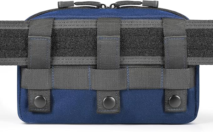 FRTKK Tactical Molle Admin Pouch Utility Laser Cut EDC Tool Pouch Bag Horizontal Modular Pouches Include US Flag Patch and Keychain