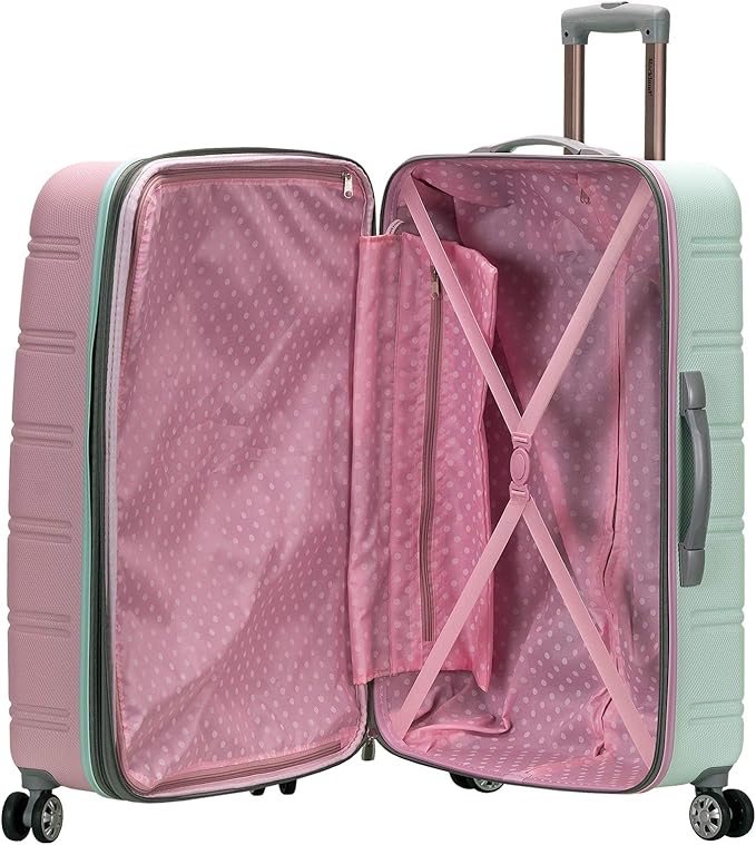 Rockland Melbourne Hardside Expandable Spinner Wheel Luggage, Mint, 2 Piece (20"/28")
