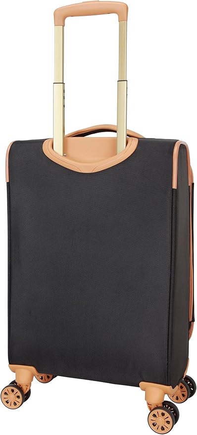 Dockers Seahorse Softside Expandable 8-Wheel Spinner Travel Carry On Luggage, 20-Inch, Black
