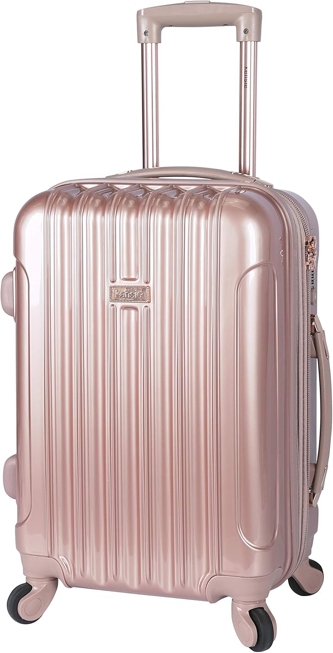 kensie 20" "Alma" Carry-On TSA-Lock Spinner Luggage, Rose Gold
