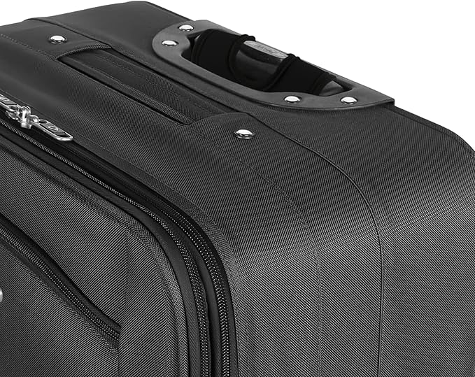 Cosmos 5 Pcs Neoprene Luggage Handle Wrap Soft Grip Handle Cover Luggage Identifier with Hollow Design for Push-Button Handle Trolley Handle and Travel Suitcase Trolley Case (Black)