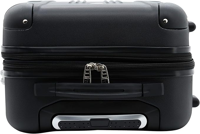 Travelers Club Chicago Hardside Expandable Spinner Luggage, Black, 3 Piece Set