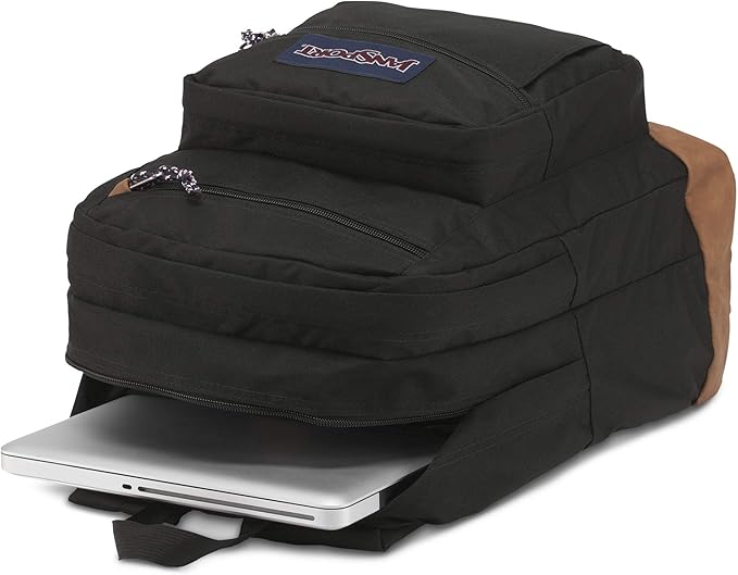 JanSport Cool Backpack, with 15-inch Laptop Sleeve - Large Computer Bag Rucksack with 2 Compartments, Ergonomic Straps, Black