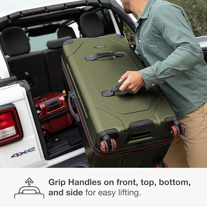 Traveler's Choice Maxporter II Polycarbonate Hardside Trunk with Spinner Wheels, Green, 31-Inch Large Trunk
