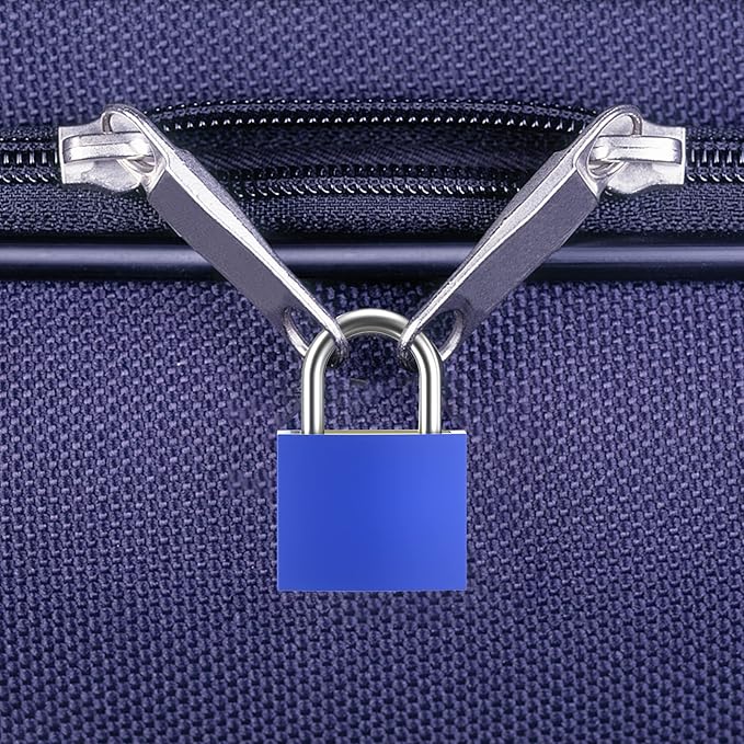 10 Pcs Suitcase Locks with Keys, Small Padlock with Key, Luggage Padlocks, Mini Keyed Padlock for Travel Bags, School Gym Locker, Toolbox - 23mm (Colorful)