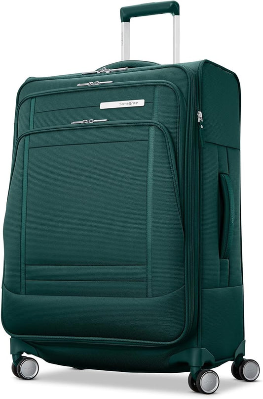 Samsonite UpLIFT Lightweight Medium Checked Softside Luggage with Spinner Wheels - Expandable - Airline-Approved, Polyester Soft Suitcase for Ultra Light Travel - Emerald Green
