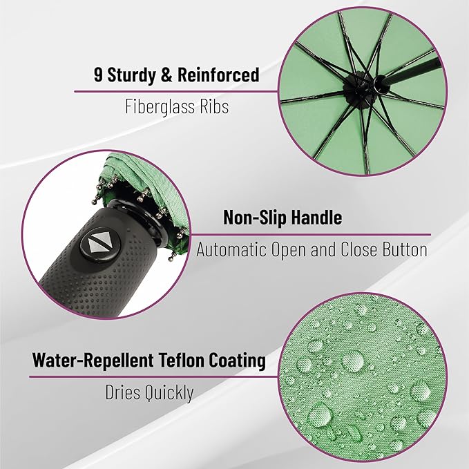 Mr. Pen- Windproof Travel Umbrella, Automatic Umbrellas for Rain, Compact