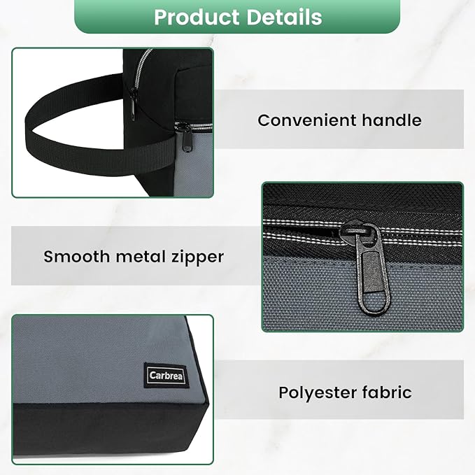 Travel Toiletry Bag - Large Travel Bag for Toiletries, Cosmetics, Accessories, Gifts - Black