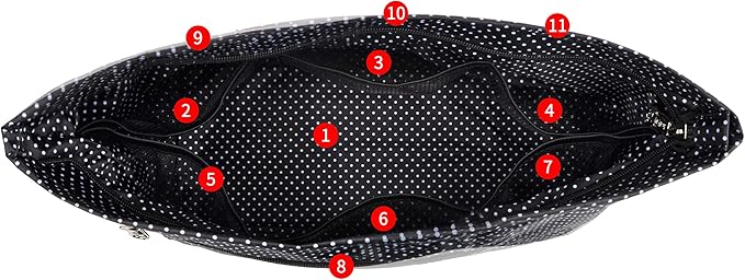 Vercord Handbag Purse Tote Pocketbook Organizer Insert Zipper Closure 11 Pockets 3 Sizes Many Colors