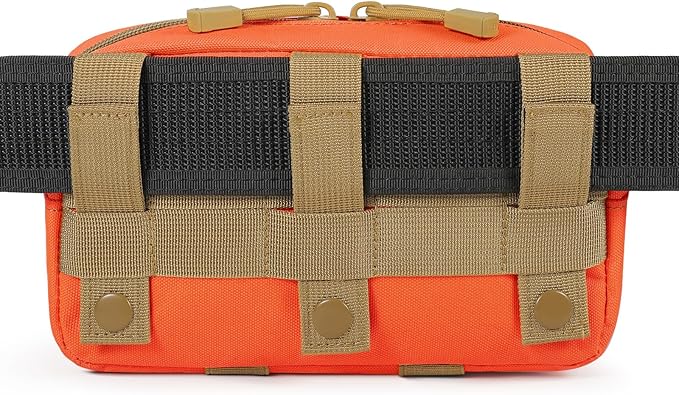 FRTKK Tactical Molle Admin Pouch Utility Laser Cut EDC Tool Pouch Bag Horizontal Modular Pouches Include US Flag Patch and Keychain