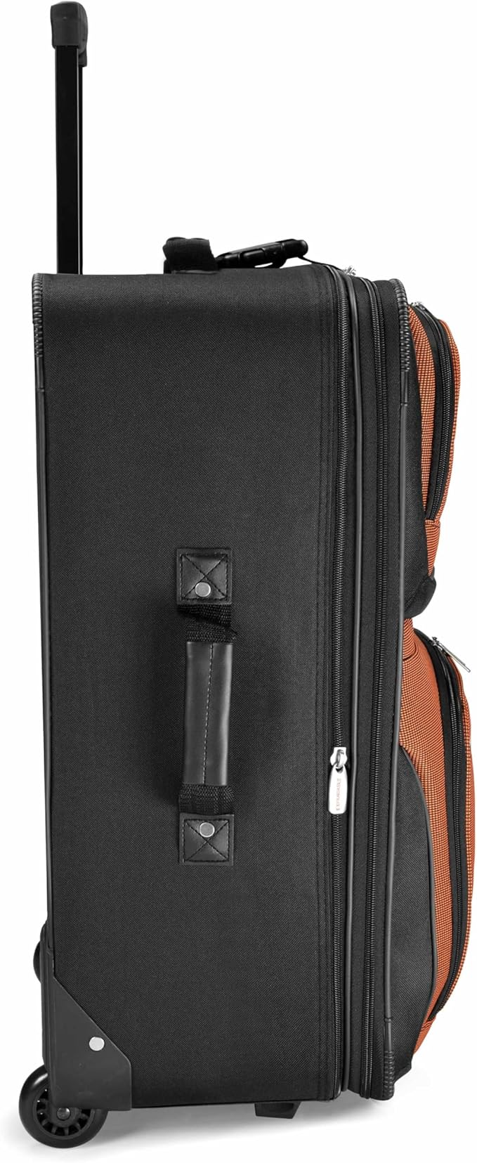 Travel Select Amsterdam Softside Expandable Luggage with Rolling Wheels, Orange, 25-Inch Medium