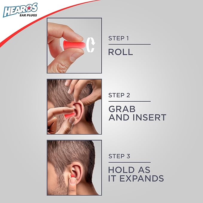 Hearos Radical Protection Foam Ear Plugs, Hearing Protection, NRR 33, 12 Pair, Orange (5801)