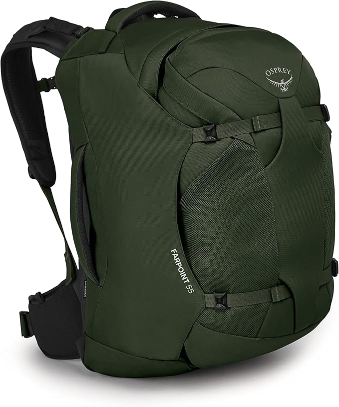 Osprey Farpoint 55L Men's Travel Backpack, Gopher Green