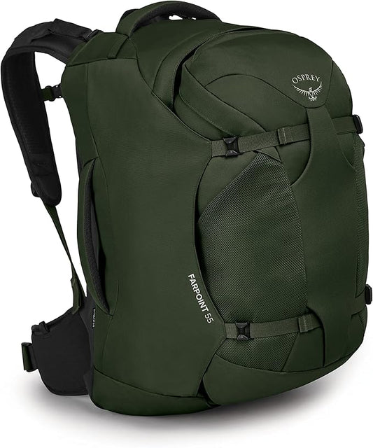 Osprey Farpoint 55L Men's Travel Backpack, Gopher Green