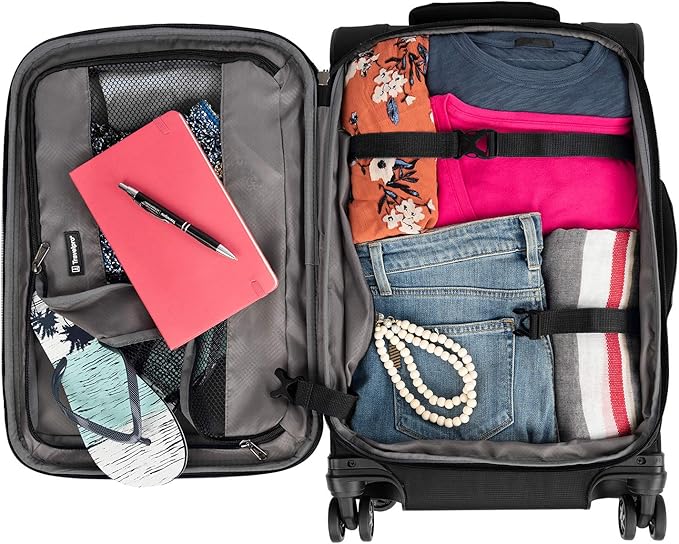 Travelpro Tourlite Softside 3-Piece Set, Expandable Luggage, 4 Spinner Wheels, Lightweight Suitcase, 21" Carry-On, 29 Check Large, Black