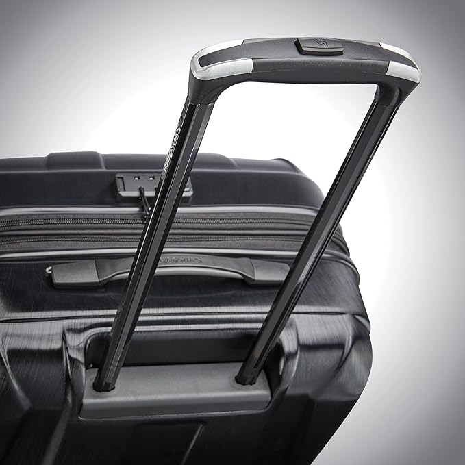 Samsonite Centric 2 Hardside Expandable Luggage with Spinner Wheels, Black, Checked-Medium 24-Inch