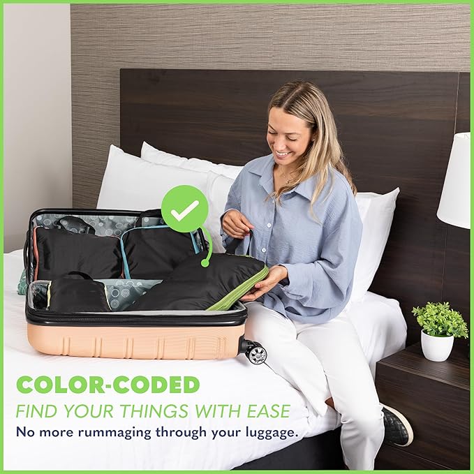 Compression, 4 Set/6 Set Packing Cubes for Carry on Suitcase, Organizer Bags Set