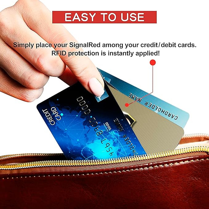 SaiTech IT RFID Blocking Card, 10 Pack Entire Wallet Purse Shield For Men & Women, NFC Contactless Bank Debit Credit Card Protector ID ATM Guard - Golden