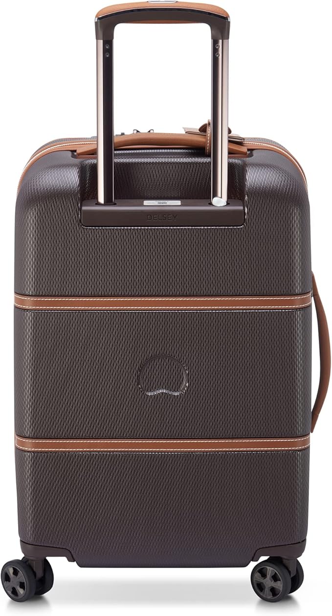 DELSEY PARIS Chatelet Air 2.0 Hardside Luggage with Spinner Wheels, Chocolate Brown, Carry on Plus 20 Inch