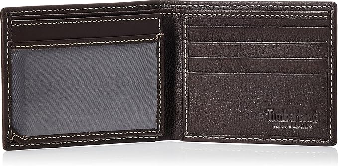 Timberland Men's Wellington Leather Rfid Bifold Commuter Security Wallet