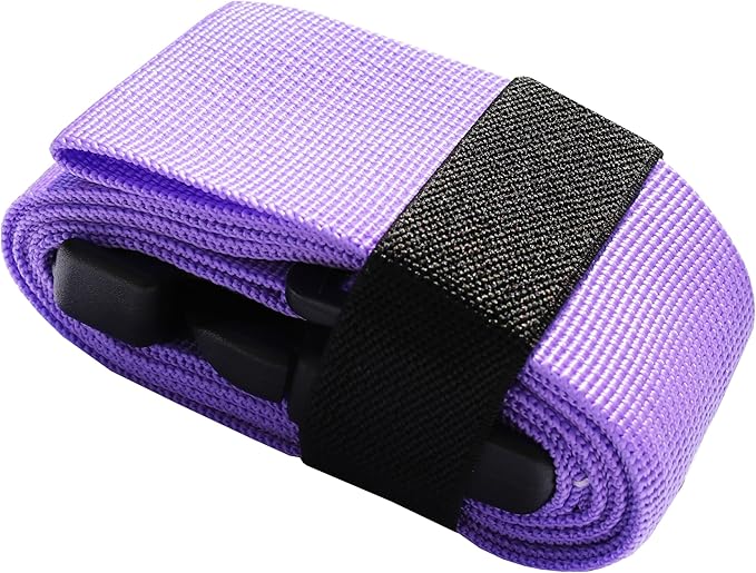 Luggage Straps for Suitcases TSA Approved-2 Pack Bright Personalized Luggage Belt Strap for Suitcase/Carry On Bag Luggage Accessories for Travel (Violet)