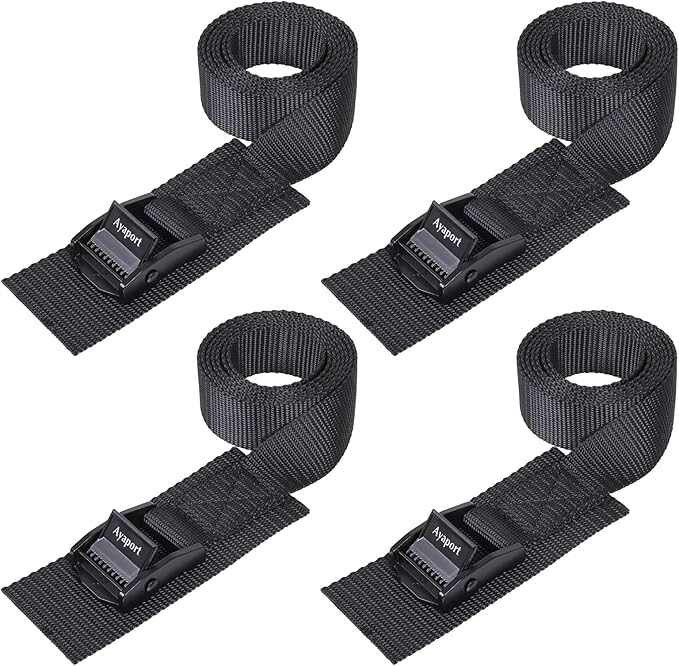 Ayaport Adjustable Cam Buckle Lashing Straps 4ft 4pack Tie Down Straps