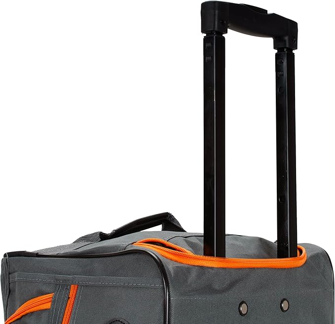 Rockland Rolling Duffel Bag, Black, 22"