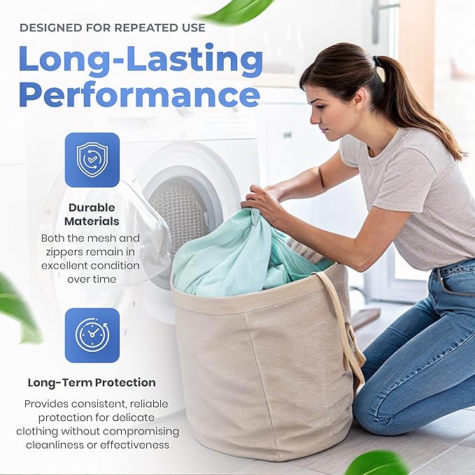 Handy Laundry Mesh Laundry Bag - 4 Pack Zippered Honeycomb Net for Delicates - Delicates Wash Bags for Lingerie, Socks & Underwear - 12x16 Durable Washing Machine Protector