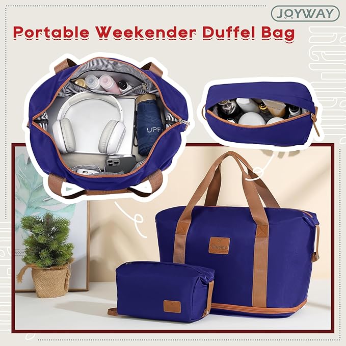 Joyway Expandable 24 Inch Luggage with Spinner Wheels, Lightweight Hard Shell Medium Checked Suitcase, 3 Piece Luggage Sets with TSA Lock, Navy