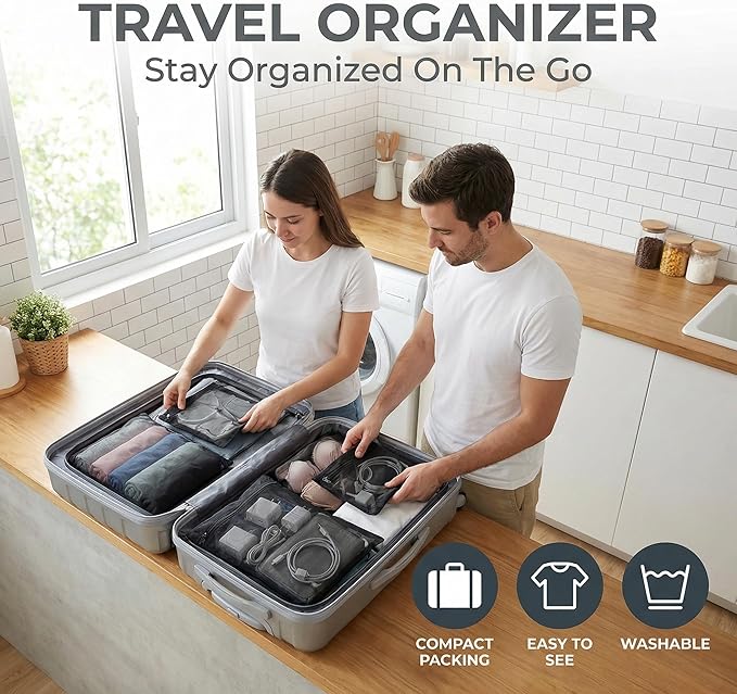 4pcs Mesh Laundry Bags Zipper Heavy Duty Washing Machine Bags Clothing Sweater Undergarment Travel Storage Organizer