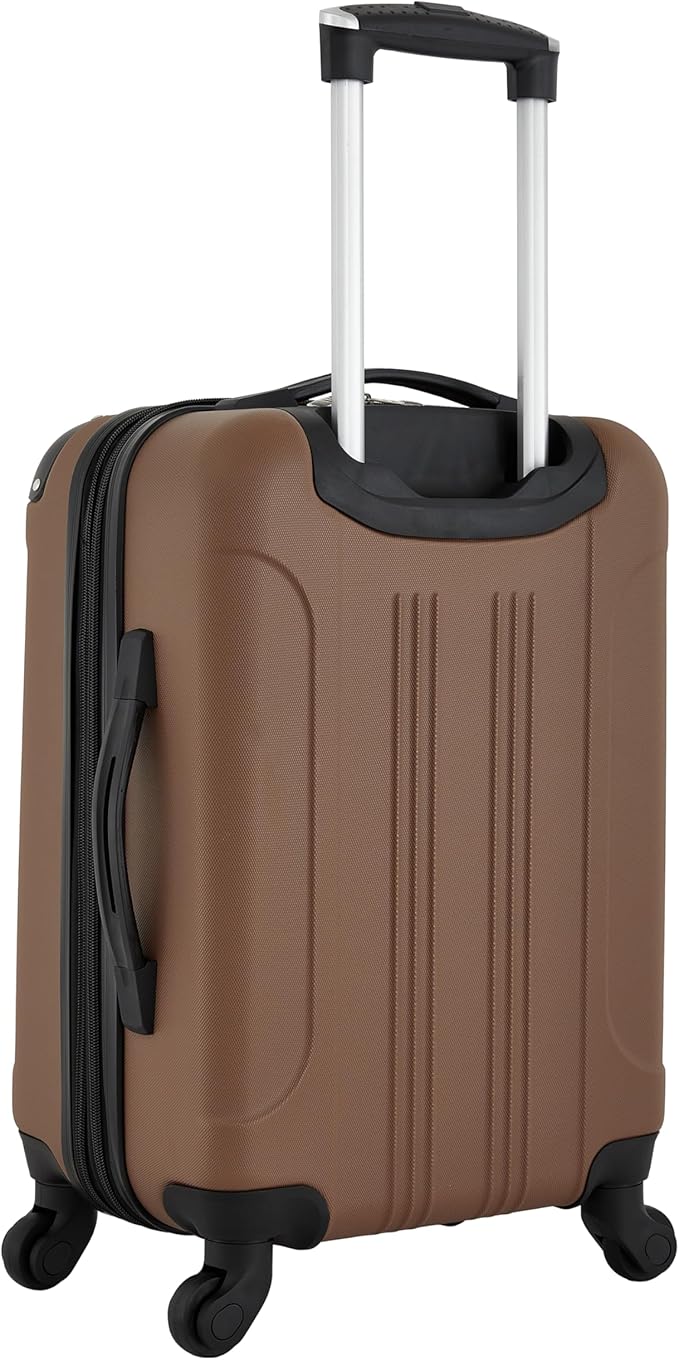 Travelers Club Chicago Hardside Expandable Spinner Luggage, Rum Caramel, 22" Carry-On