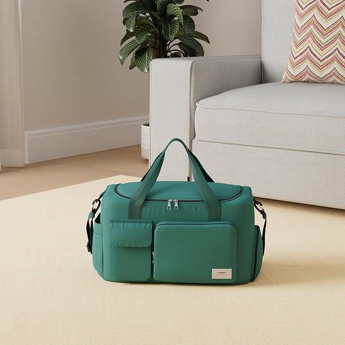 FIORETTO Women's Gym Duffle Bag with Shoes Compartment, 30L Capacity, Ideal for Travel, Gym, Sports, Duffel, Weekender