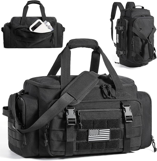 BAGSMART 4-IN-1 Gym Bag for Women Men, TSA Lightweight Duffle Bag for Travel with Shoe Compartment & Wet Pocket, 22L/30L/38L Tactical Backpack with 40oz Water Bottle Holder