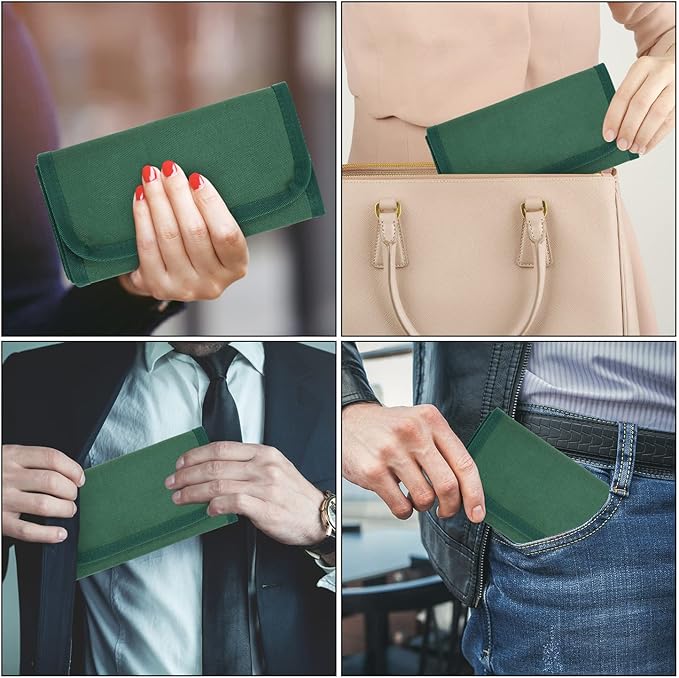 VOCHIC Money Wallet, Money Organizer for Cash with 6 Zippered Pocket Multipack Money Pouch, Cash Bill Organizer, Money Bag Small Travel Money Holder for Budgeting, Receipt and Tips