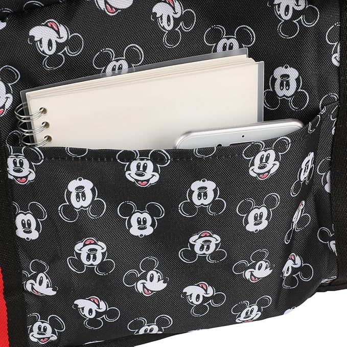 Disney Mickey Mouse Faces All-Over Print Black 21" Packable Duffel